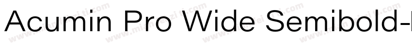 Acumin Pro Wide Semibold字体转换